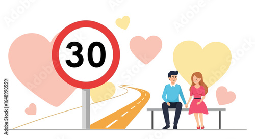 Life Begins at Thirty Romantic Milestone Reached with Love and shared Dreams