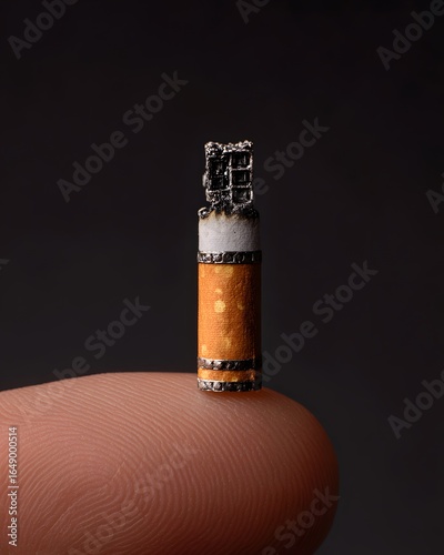 a cigarette is sitting on a finger