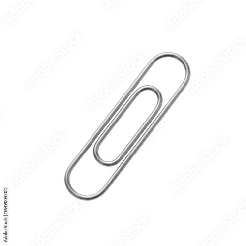 Wallpaper Mural Illustration of single metal paperclip isolated on transparent background, a common office supply Torontodigital.ca
