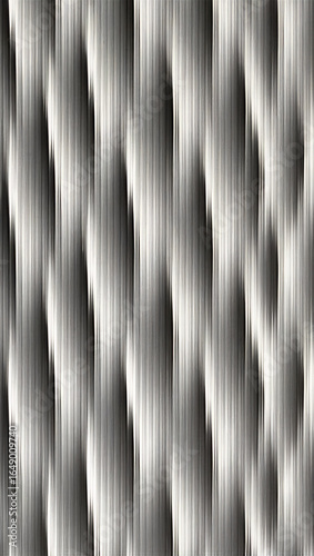 Sleek metallic texture showcases a dance of light and shadow