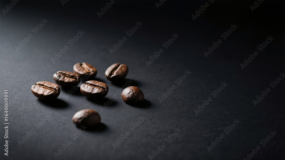 Obraz premium coffee beans on a dark background