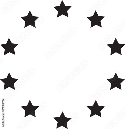 star circle round frame icon in flat and line. isolated on transparent background. Element design collection label and logo