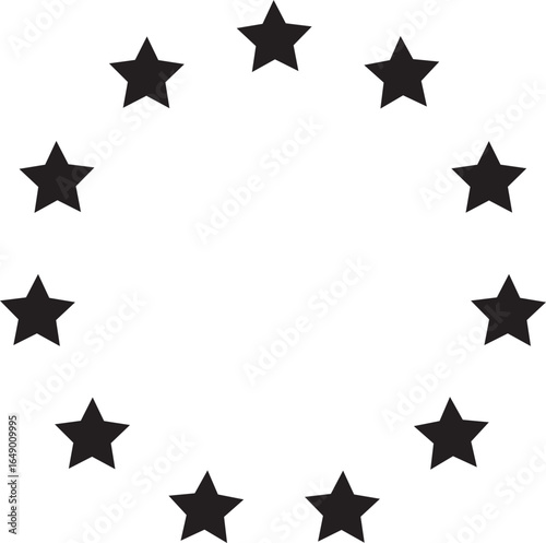star circle round frame icon in flat and line. isolated on transparent background. Element design collection label and logo