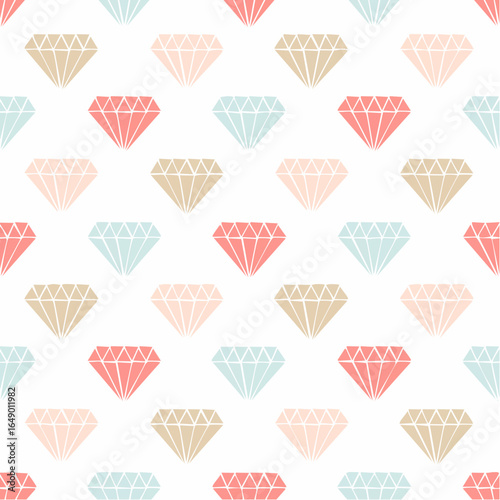 Diamond Shape Seamless Vector Pattern