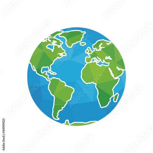 Polygon Earth Globe Icon