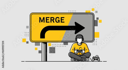 Merge Gaming Experience Depicting Integration And Direction For Gamers In Digital Realms