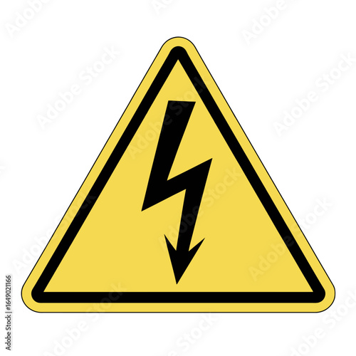 Electrical hazard warning sign conveying danger and high voltage safety alert for workplace caution