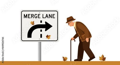 Old Age Merge Lane A Metaphor For Aging And Adapting To Life Changes