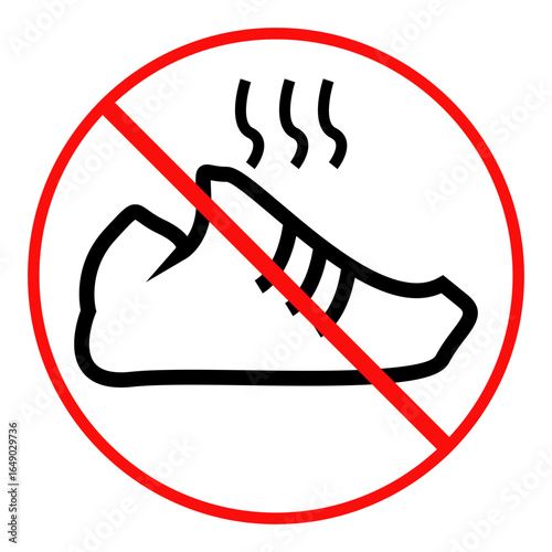 no smell shoes vector illustration