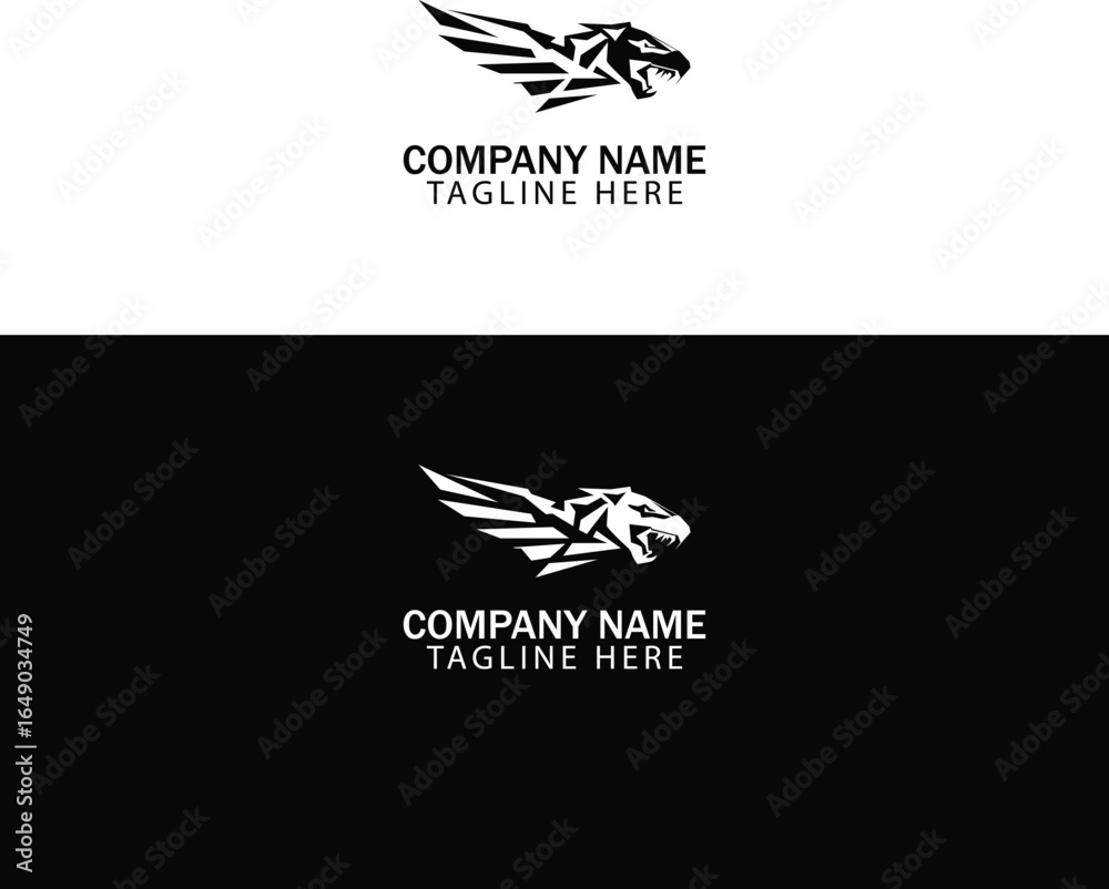 Fototapeta premium Eagle Logo with WiFi Signal Modern Technology Branding