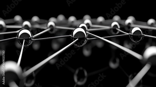 Abstract Network: Interconnected Metallic Spheres and Lines