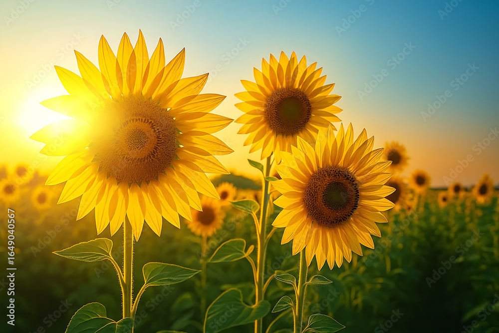 Naklejka premium Sunflowers 