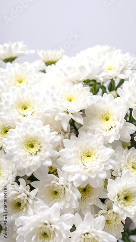 Close-up of a bouquet of white chrysanthemums (1)
