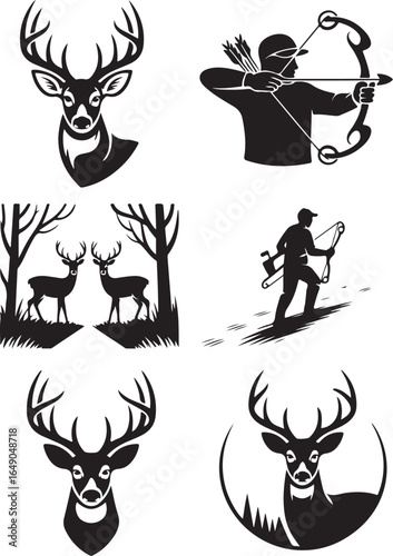 Stunning deer and archer designs for outdoor adventure brands