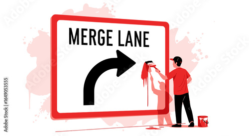Reimaging The Road Fresh Take On A Familiar Merge Lane Sign