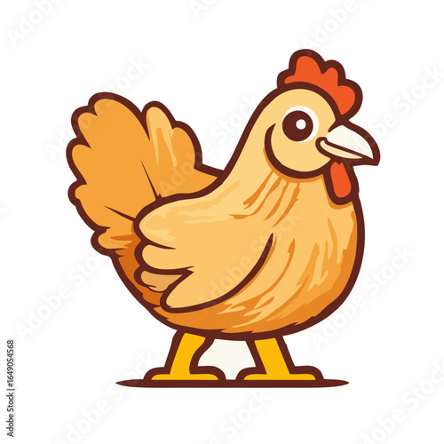 illustration of a chicken isolated whited background