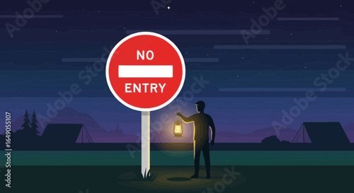 Restricted Territory Nighttime Exploration Forbidden Zone Campground With No Entrance