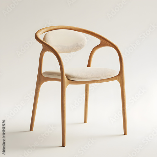 wooden chair isolated on white