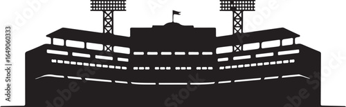 Classic stadium silhouette for sports event promotion