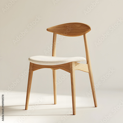 wooden chair isolated on white