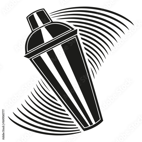 Abstract representation of a cocktail shaker