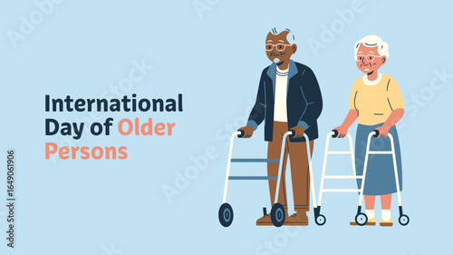 Celebrating international day of older persons with a diverse couple