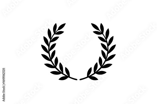 Golden laurel wreath vector illustration: a timeless award symbol with elegant leaves and branches