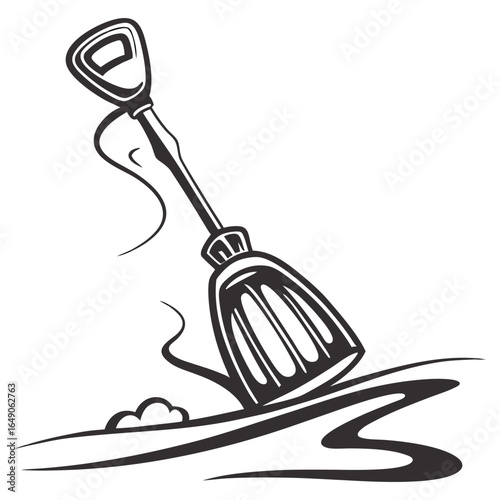 Abstract representation of a spatula