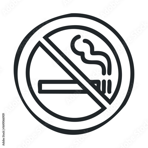 No smoking sign for public places and health awareness