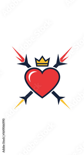 Sacred heart of jesus iconography crowned and pierced by thorns symbolizing divine love and suffering