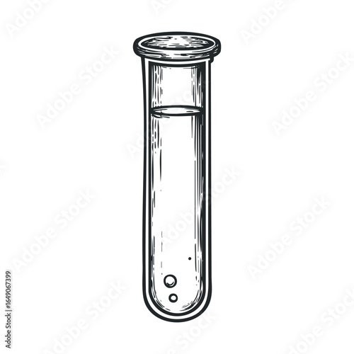 Laboratory test tube with liquid for science experiments and research