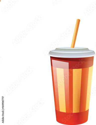glass of cola with straw