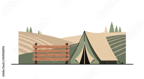 Scenic Camping Adventure Amidst Rolling Hills And Serene Nature Retreat