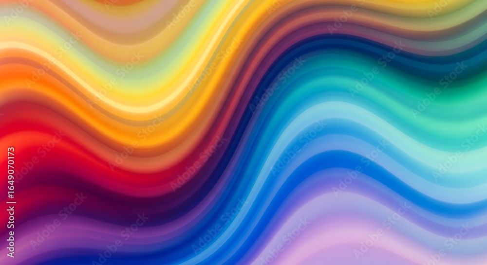 Obraz premium Abstract Rainbow Wave Background Design