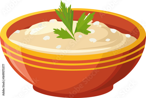 bowl of vegetable soup isolated