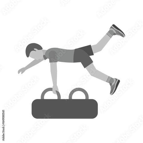 Gymnast Falling from Rings