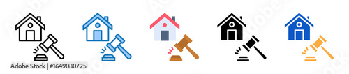 Auction multiple style icons set design vector illustration. 