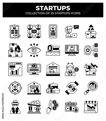 Startup Icons: Collection of 25 Business Icons