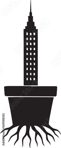 Modern vector illustration of a bathroom with a black recycling container and a coffee equipment podium