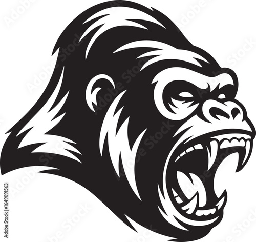 Wallpaper Mural fierce gorilla vector illustration bold mascot emblem for sports teams brand identity design ai eps png jpeg Torontodigital.ca