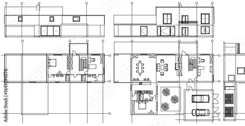 residential building plan concept draft project