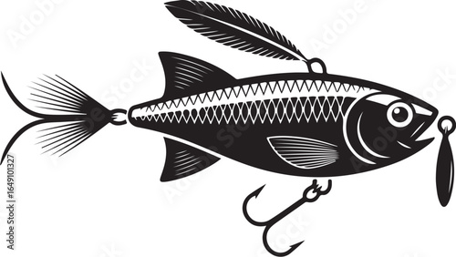 Fishing lure design, perfect for outdoor recreation and angling