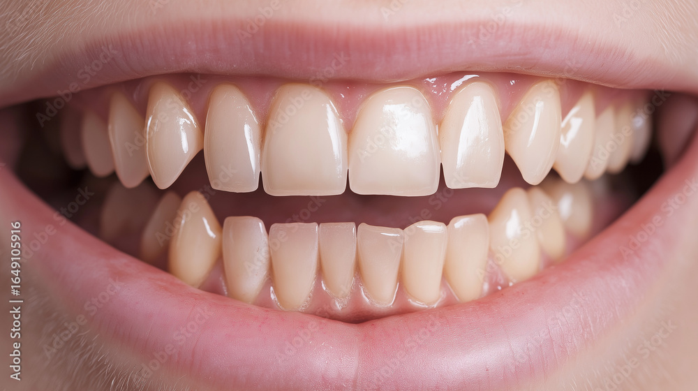 Fototapeta premium Spacing teeth oral problem, photo for teeth problem 