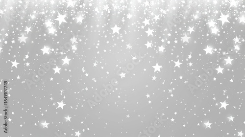 Wallpaper Mural White Stars on Silver Background Torontodigital.ca