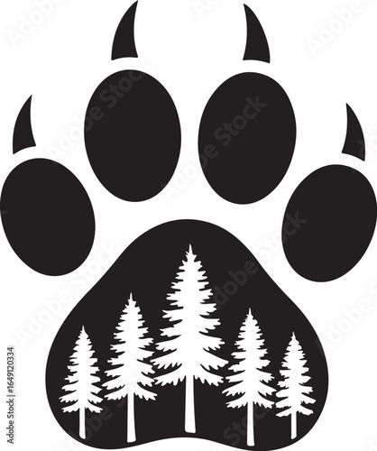 Wilderness footprint with forest inside