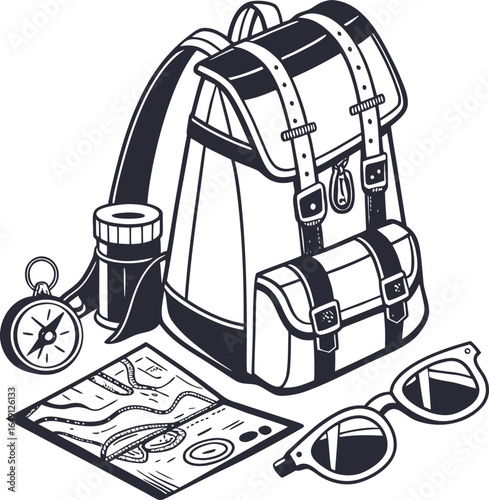 Vector illustrations and icons of beer mugs and bottles for business design sets