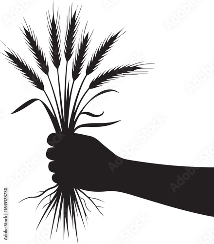 Harvest bounty held by hand