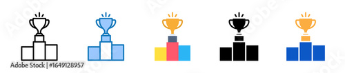 Competition multiple style icons set design vector illustration. 