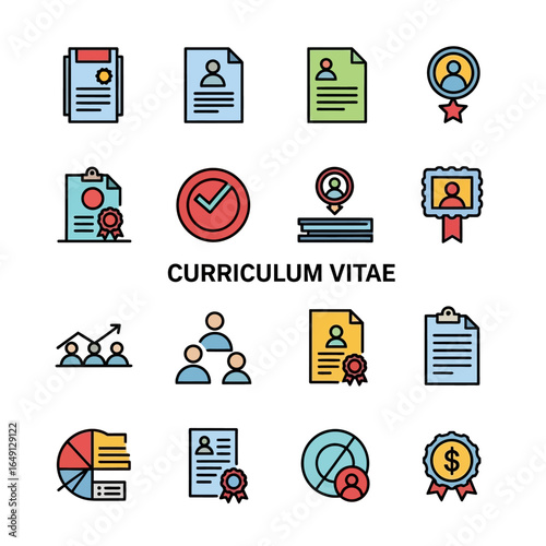 Resume icons represent qualification application in business context details