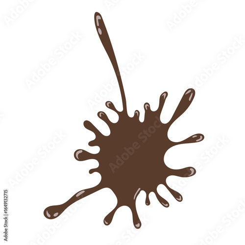 Mud chocolate splash illustration. Chocolate splatter 